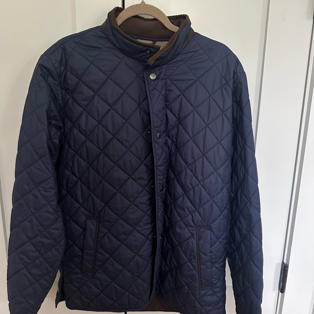 Peter Millar Navy Blue Quilted Suffolk Jacket